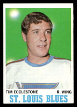 1970-71 Topps #102 Tim Ecclestone Excellent+ Writing On Back 1970-71 Topps #102 Tim Ecclestone Excellent+ Writing On Back