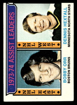 1974-75 Topps #2 Bobby Orr/Dennis Hextall LL Excellent 1974-75 Topps #2 Bobby Orr/Dennis Hextall LL Excellent