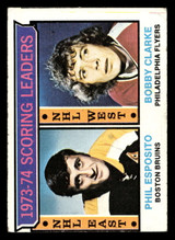1974-75 Topps #3 Phil Esposito/Bobby Clarke LL Very Good ID: 475060 1974-75 Topps #3 Phil Esposito/Bobby Clarke LL Very Good ID: 475060