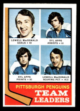 1974-75 Topps #183 Lowell MacDonald/Syl Apps Jr. TL Ex-Mint ID: 475307 1974-75 Topps #183 Lowell MacDonald/Syl Apps Jr. TL Ex-Mint ID: 475307