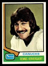 1974-75 Topps #207 Dennis Ververgaert Excellent+ RC Rookie 1974-75 Topps #207 Dennis Ververgaert Excellent+ RC Rookie