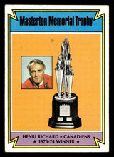 1974-75 Topps #243 Henri Richard Very Good 1974-75 Topps #243 Henri Richard Very Good