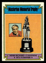 1974-75 Topps #243 Henri Richard Excellent+ 1974-75 Topps #243 Henri Richard Excellent+