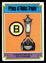 1974-75 Topps #247 Boston Bruins Prince of Wales Trophy VG-EX 1974-75 Topps #247 Boston Bruins Prince of Wales Trophy VG-EX