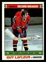 1977-78 Topps #214 Guy Lafleur RB Ex-Mint 1977-78 Topps #214 Guy Lafleur RB Ex-Mint