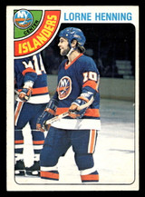 1978-79 O-Pee-Chee #313 Lorne Henning Ex-Mint OPC 1978-79 O-Pee-Chee #313 Lorne Henning Ex-Mint OPC