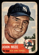 1953 Topps #77 Johnny Mize DP Poor 1953 Topps #77 Johnny Mize DP Poor