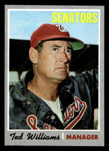 1970 Topps #211 Ted Williams Manager, UER Very Good ID: 479514 1970 Topps #211 Ted Williams Manager, UER Very Good ID: 479514