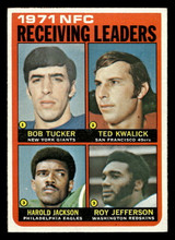 1972 Topps #6 Bob Tucker/Ted Kwalick/Harold Jackson/Roy Jefferson 1971 NFC Receiving Leaders Near Mint  ID: 480862