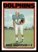 1972 Topps #98 Dick Anderson Near Mint 1972 Topps #98 Dick Anderson Near Mint