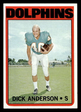 1972 Topps #98 Dick Anderson Ex-Mint ID: 481323 1972 Topps #98 Dick Anderson Ex-Mint ID: 481323