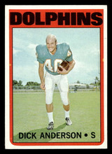 1972 Topps #98 Dick Anderson Excellent+ 1972 Topps #98 Dick Anderson Excellent+