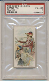 1890 N80 Duke's Holidays "Grand Prix, France" PSA 6 EX-MT #*sku36630 1890 N80 Duke's Holidays "Grand Prix, France" PSA 6 EX-MT #*sku36630