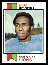 1973 Topps #370 Lem Barney Very Good 1973 Topps #370 Lem Barney Very Good