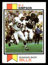 1973 Topps #500 O.J. Simpson Excellent+ ID: 484644 1973 Topps #500 O.J. Simpson Excellent+ ID: 484644