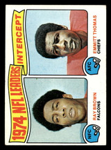 1975 Topps #5 Ray Brown/Emmitt Thomas 1974 Interception Leaders Ex-Mint ID: 486335 1975 Topps #5 Ray Brown/Emmitt Thomas 1974 Interception Leaders Ex-Mint ID: 486335
