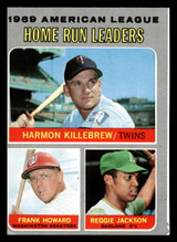 1970 Topps #66 Harmon Killebrew/Frank Howard/Reggie Jackson A.L. Home Run Leaders Ex-Mint ID: 486765 1970 Topps #66 Harmon Killebrew/Frank Howard/Reggie Jackson A.L. Home Run Leaders Ex-Mint ID: 486765