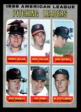 1970 Topps #70 Denny McLain/Mike Cuellar/Dave Boswell/Dave McNally/Jim Perry/Mel Stottlemyre A.L. Pitching Leaders Near Mint+  ID: 486778