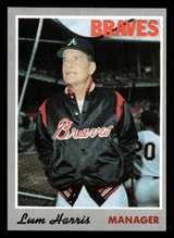 1970 Topps #86 Lum Harris Manager Near Mint+ ID: 486813 1970 Topps #86 Lum Harris Manager Near Mint+ ID: 486813