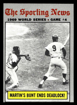1970 Topps #308 World Series Game 4 Martin's Bunt Ends Deadlock! Near Mint ID: 487222 1970 Topps #308 World Series Game 4 Martin's Bunt Ends Deadlock! Near Mint ID: 487222