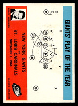 1965 Philadelphia #126 Allie Sherman Giants Play of the Year Near Mint  ID: 487702