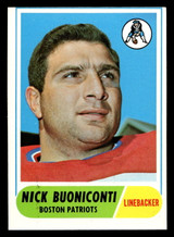 1968 Topps #124 Nick Buoniconti Near Mint MISCUT 1968 Topps #124 Nick Buoniconti Near Mint MISCUT