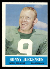 1964 Philadelphia #186 Sonny Jurgensen Ex-Mint Miscut 1964 Philadelphia #186 Sonny Jurgensen Ex-Mint Miscut