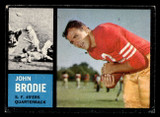 1962 Topps #152 John Brodie Very Good ID: 489272 1962 Topps #152 John Brodie Very Good ID: 489272