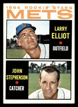 1964 Topps #536 Larry Elliot/John Stephenson Mets Rookies Excellent+ RC Rookie High# 1964 Topps #536 Larry Elliot/John Stephenson Mets Rookies Excellent+ RC Rookie High#