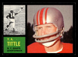 1962 Topps #102 Y. A. Tittle Excellent+ 1962 Topps #102 Y. A. Tittle Excellent+