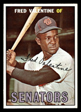 1967 Topps #64 Fred Valentine Ex-Mint ID: 493019 1967 Topps #64 Fred Valentine Ex-Mint ID: 493019