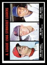 SOLD 493418 1967 Topps #237 Sam McDowell/Jim Kaat/Earl Wilson AL Strikeout Leaders Near Mint SOLD 493418 1967 Topps #237 Sam McDowell/Jim Kaat/Earl Wilson AL Strikeout Leaders Near Mint