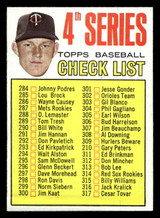 1967 Topps #278 Jim Kaat Checklist Very Good ID: 493485 1967 Topps #278 Jim Kaat Checklist Very Good ID: 493485