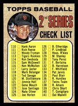 1968 Topps #107 Juan Marichal Checklist 110-196 Near Mint ID: 494087 1968 Topps #107 Juan Marichal Checklist 110-196 Near Mint ID: 494087