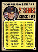 1968 Topps #107 Juan Marichal Checklist 110-196 Ex-Mint marked 1968 Topps #107 Juan Marichal Checklist 110-196 Ex-Mint marked