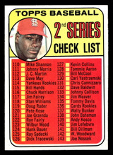 1969 Topps #107 Bob Gibson Checklist 110-218 ERR Near Mint+ Bob Gibson 1969 Topps #107 Bob Gibson Checklist 110-218 ERR Near Mint+ Bob Gibson