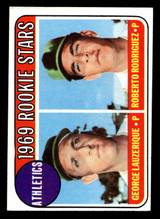 1969 Topps #358 George Lauzerique/Roberto Rodriguez Athletics Rookies VG-EX RC Rookie 