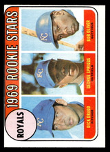 1969 Topps #662 Dick Drago/George Spriggs/Bob Oliver Royals Rookies Ex-Mint RC Rookie Miscut 