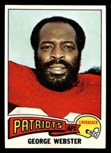 1975 Topps #186 George Webster Excellent+ 1975 Topps #186 George Webster Excellent+