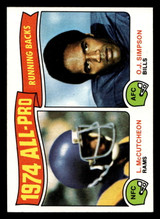 1975 Topps #209 Lawrence McCutcheon/O.J. Simpson All-Pro Running Backs Ex-Mint ID: 497349 1975 Topps #209 Lawrence McCutcheon/O.J. Simpson All-Pro Running Backs Ex-Mint ID: 497349