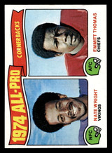 1975 Topps #220 Nate Wright/Emmitt Thomas All-Pro Cornerbacks Near Mint ID: 497390 1975 Topps #220 Nate Wright/Emmitt Thomas All-Pro Cornerbacks Near Mint ID: 497390