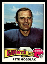 1975 Topps #449 Pete Gogolak Very Good 1975 Topps #449 Pete Gogolak Very Good