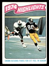 1975 Topps #459 Lynn Swann HL Very Good 1975 Topps #459 Lynn Swann HL Very Good