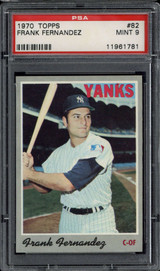 1970 Topps #82 Frank Fernandez Yankees PSA 9 Mint 1970 Topps #82 Frank Fernandez Yankees PSA 9 Mint