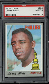 1970 Topps #288 Larry Hisle Phillies PSA 9 Mint 1970 Topps #288 Larry Hisle Phillies PSA 9 Mint