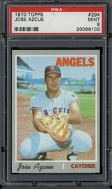 1970 Topps #294 Jose Azcue Angels PSA 9 Mint 1970 Topps #294 Jose Azcue Angels PSA 9 Mint