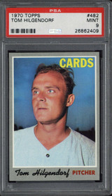1970 Topps #482 Tom Hilendorf Cardinals PSA 9 Mint 1970 Topps #482 Tom Hilendorf Cardinals PSA 9 Mint