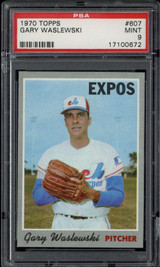 1970 Topps #607 Gary Waslewski Expos PSA 9 Mint 1970 Topps #607 Gary Waslewski Expos PSA 9 Mint