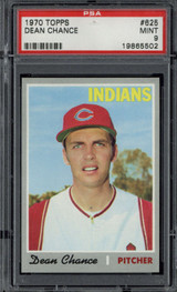 1970 Topps #625 Dean Chance Indians PSA 9 Mint 1970 Topps #625 Dean Chance Indians PSA 9 Mint