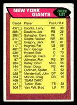 1976 Topps #468 New York Giants CL Very Good 1976 Topps #468 New York Giants CL Very Good